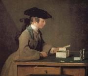 Jean Baptiste Simeon Chardin Stack of cards folded juvenile oil painting artist